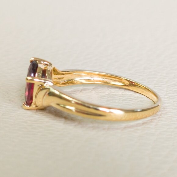 14k Gold Rhodolite Garnet Ring - Picture 7 of 15